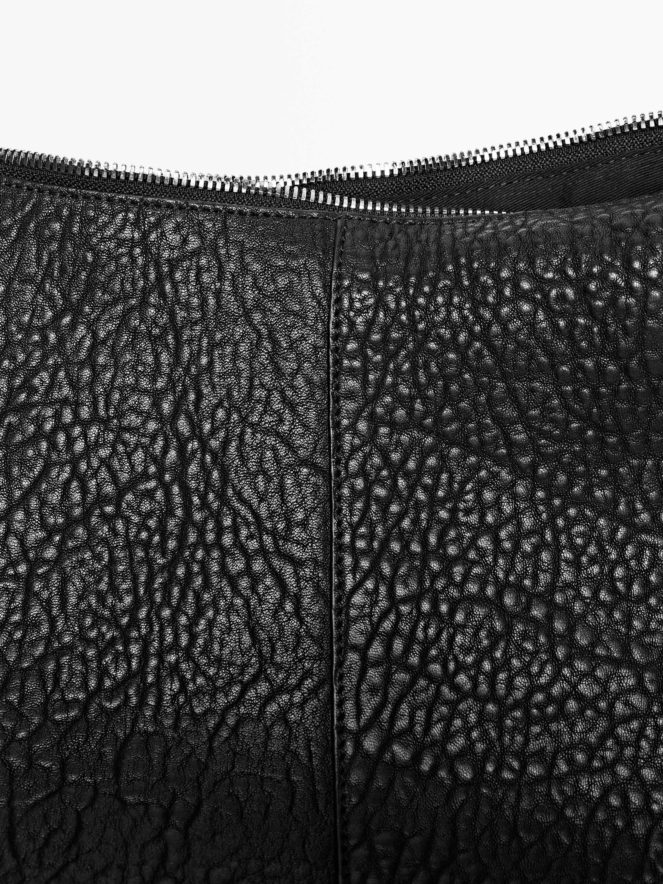 Nappa leather bucket bag